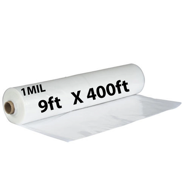 Clear Plastic Sheeting 1 mil 9ft X400ft